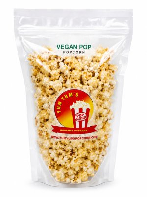 Vegan Pop Popcorn – Yum Yum’s Gourmet Popcorn, healthy air-popped popcorn snack
